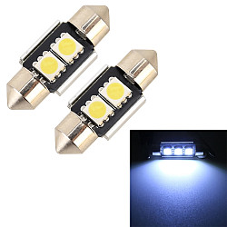 10 PCS 31mm DC12V 1 7W 7000K 70LM 2LEDs SMD 5050 Car Reading Lamp White Light