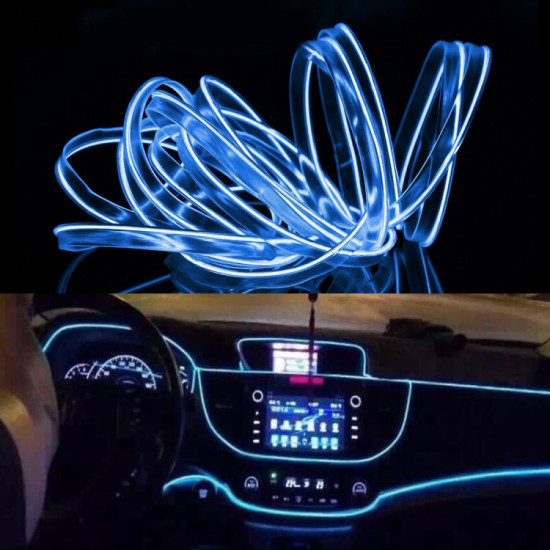 2M Cold Light Flexible LED Strip Light For Car Decoration Blue Light