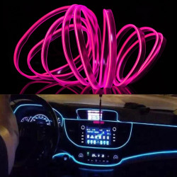 2M Cold Light Flexible LED Strip Light For Car Decoration Pink Light
