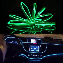 2M Cold Light Flexible LED Strip Light For Car Decoration Green Light