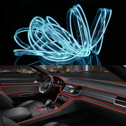 4m Cold Light Flexible LED Strip Light For Car Decoration Ice Blue Light