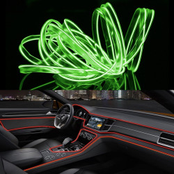 4m Cold Light Flexible LED Strip Light For Car Decoration Fluorescent Green Light