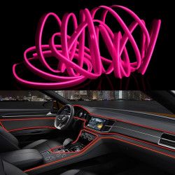 4m Cold Light Flexible LED Strip Light For Car Decoration Pink Light