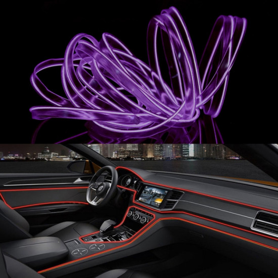 3m Cold Light Flexible LED Strip Light For Car Decoration Purple Light
