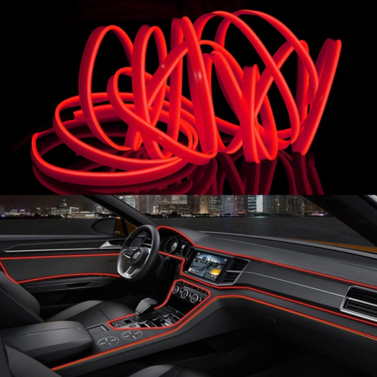 3m Cold Light Flexible LED Strip Light For Car Decoration Red Light