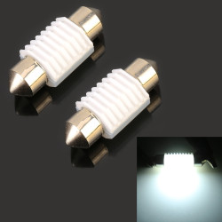 2 PCS 31mm DC12V 1 7W 6000K 135LM 2LEDs SMD 3030 Car Reading Lamp with Decoder