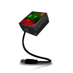 C208 5V 0 1W IPX4 USB Car Rotating Star Lights Red Green Starry Sky Atmosphere Lamp