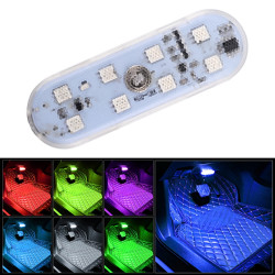USB C Type C Colorful Touch Switch Control Car Foot Hook And Loop Fastener Ambient Light