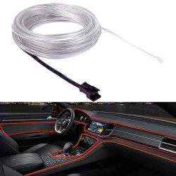 Waterproof Round Flexible Car Strip Light with Driver for Car Decoration Length 5m EL Cold Ice Light