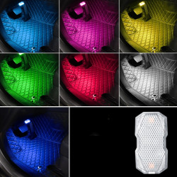 Car Colorful Voice activated Reading Touch Atmosphere Light Style Sound Control Type Colorful