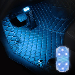 Car Colorful Voice activated Reading Touch Atmosphere Light Style Touch Type Blue