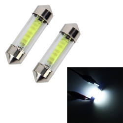 10 PCS 36mm 1W 6000K White Light Car Dome Lamp License LED Reading Light DC 12V