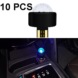 10 PCS Mini Rhythm Stage Lamp Car Colorful USB Atmosphere Light D1