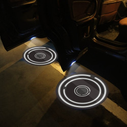 LED Infrared Induction Car Door Welcome Light Night Projection Ambient Light Specification Energy Circle White 1 Pair Box
