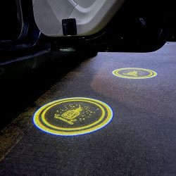 LED Infrared Induction Car Door Welcome Light Night Projection Ambient Light Specification Drink Yellow 1 Pair Box