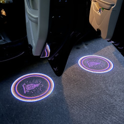 LED Infrared Induction Car Door Welcome Light Night Projection Ambient Light Specification Drink Purple 1 Pair Box