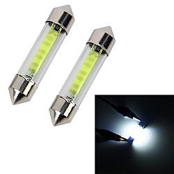 10 PCS 41mm 1W 6000K White Light Car Dome Lamp License LED Reading Light DC 12V