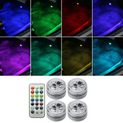 Car Modification Wireless Colorful Remote Control Atmosphere Light Specification 4 Lights 1 RC