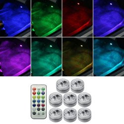 Car Modification Wireless Colorful Remote Control Atmosphere Light Specification 8 Lights 1 RC