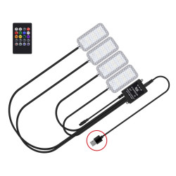 Eight Color LED Voice Control Car Music Rhythm Atmosphere Light Specification 5V USB Remote Control