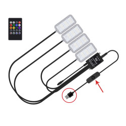 Eight Color LED Voice Control Car Music Rhythm Atmosphere Light Specification 5V USB With Switch Remote Control