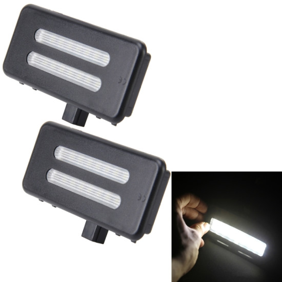 2 PCS White Light Car LED Vanity Mirror Lamp Lights with 18 SMD 3528 Lamps for BMW E60 E60N E61 E61N E90 E90N E91 E91N E92 E92N E70 E71 E84 F25 X3