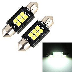2 PCS 36mm DC12V 2 5W 6000K 170LM 6LEDs SMD 3030 Car Reading Lamp Dome Light