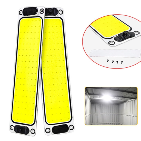 2 PCS ZS 3343 DC12 24V High Bright 108 COB Lamp Beads Car Dome Light Cabin Light Bar