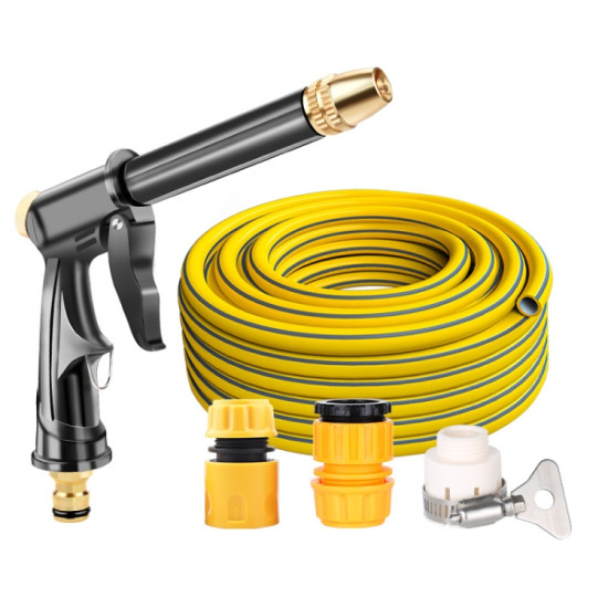 High Pressure Car Wash Hose Telescopic Watering Sprinkler, Style: H2+3 Connector+25m Tube