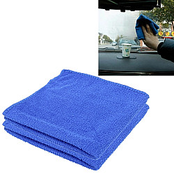 2 PCS Quick Dry Microfiber Suede Towels Cleaning Cloth Anti-Scratch Car Detailing Care Towels for Wipping off Water Mist(Blue)