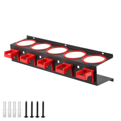 Car Wash Tool Organizer Multifunctional Spray Bottle Storage Holder(Black Red)