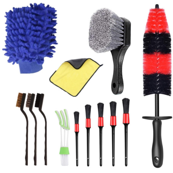 13 PCS / Set Double-Sided Towel Car Wash Gloves