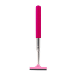 Portable Retractable Car Defogger Rearview Mirror Wiper(Pink)