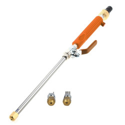 Garden Lawn Irrigation High Pressure Hose Spray Nozzle Car Wash Cleaning Tools (Orange)