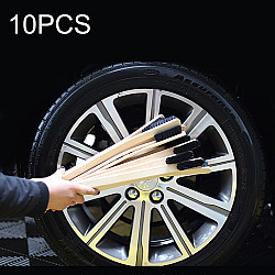 10PCS Car Engine Cleaning Brush Long Handle Bristle Tire Brush(As Show)