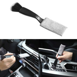 D-4527 Car Dust Cleaning Double-hended Soft Bristle Detail Brush(Black)
