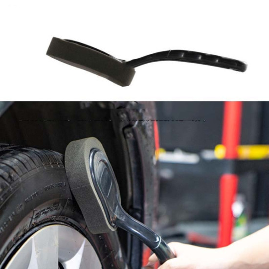 W-9210 Multifunctional Car Cleaning Brush Tire Waxing Brush(Black)