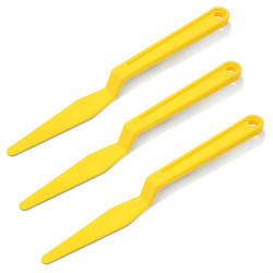 3pcs Car Film Scraper Seam Tape Handling Tools(Yellow)