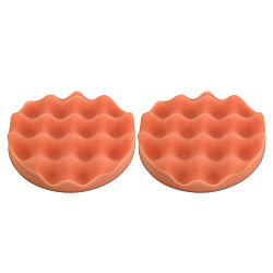2 PCS Car Wax Sponge Round and Wavy Shape Sponge High-density Waxing Sponge?Size:15 x 15cm