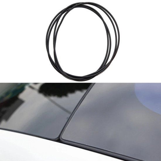 Tesla Model 3 3m Skylight Sealing Waterproof Strips Windshield Noise Reduction Sound Isolation Ring(Black)