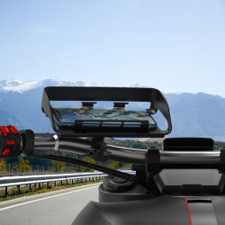 Rotatable Bicycle and Motorcycle Anti-shake Fixed Mobile Phone Holder with Sun Visor, Style: Classic Model