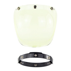 Motorcycle Helmet Three-Button Windproof Lens With Bracket(Yellow)
