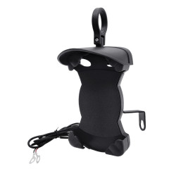 Motorcycle Sunshade Rainproof Mobile Phone Holder, Shape: Charging Mirror Holder 5V-2A
