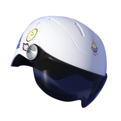 Tea Color Short Lens Children Anti-Fall Safety Helmet Cartoon Electric Car Summer Helmet(Peach Pink-Dinosaurs)