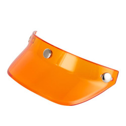 Motorcycle Helmet Brim Retro 3-Button Helmet Visor Sunshade Protection Half Helmet Hat Brim(Amber)