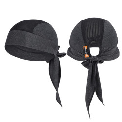 West Biking Summer Ice Silk Pirate Cap Riding Cap Men And Women Outdoor Windproof Sunscreen Headgear, Size: Free Size(Tying Rope Gray)