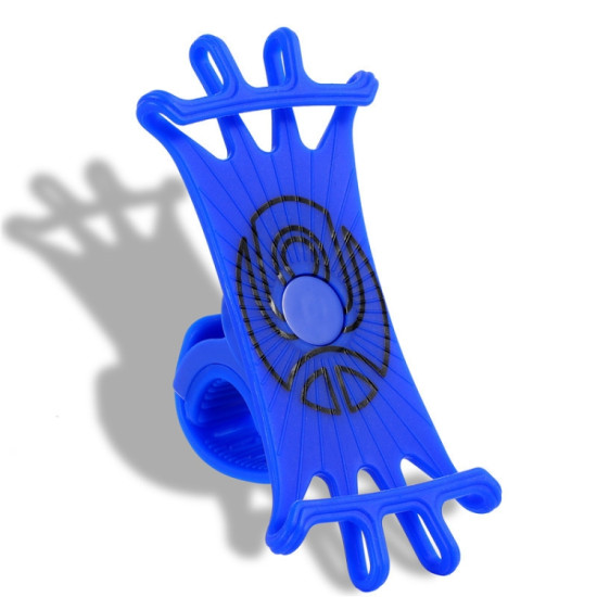 Multifunctional Silicone Bicycle Mobile Phone Holder Motorcycle Riding Navigation Fixed Bracket(Blue)
