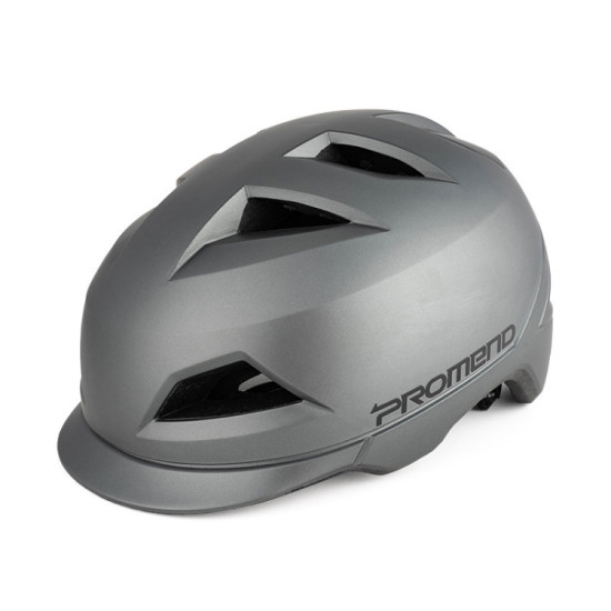 PROMEND 12H19 Summer Cool Motorcycle Riding Half Helmet Helmet Outdoor Off-Road Helmet With Tail Light, Size: Code(Matte Titanium Color)