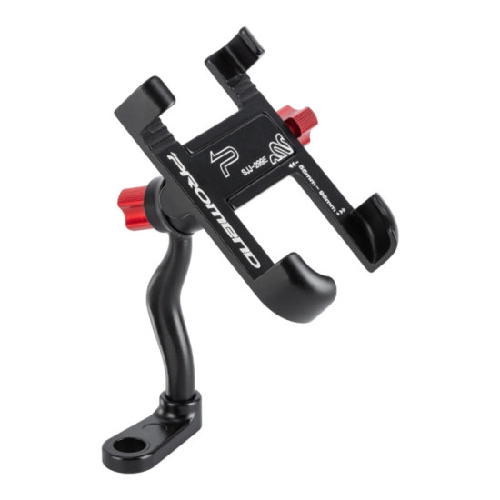 PROMEND Aluminum Alloy Cell Phone Holder Adjustable Angle Rotating Motorcycle Navigation Support, Style: SJJ-299E Rearview Mirror Black