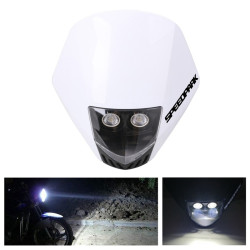 Speedpark For KTM Cross-country Motorcycle LED Headlight Grimace Headlamp Assembly(White + Black)